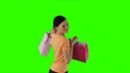 ChromaKey woman shopping