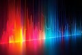 Chromatic abstraction a line of different colors visualized abstractly