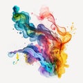 Chromatic Clouds: A Smoke-Watercolor Blend - Generative AI