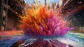 Chromatic Eruption: Exploring the Beauty of a Colorful Explosion