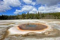 Chromatic Spring Pool in Upper Geyser Basin in Yellowstone National Park, USA Royalty Free Stock Photo