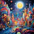 The Chromatic Symphony - Surreal Street Art Mural