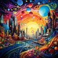 The Chromatic Symphony - Surreal Street Art Mural