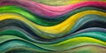 Chromatic Waves Acrylic on Canvas, Abstract, Flowing Hues Royalty Free Stock Photo