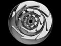 Chrome abstract circular design