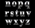 Chrome alphabet letters