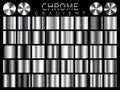 Chrome background texture vector icon seamless pattern. Light, realistic, elegant, shiny, metallic and chrome gradient illustratio