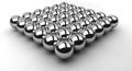 Chrome ball array Royalty Free Stock Photo