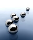 Chrome Spheres Abstract Background