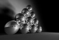 Chrome balls on parade Royalty Free Stock Photo