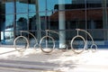 Chrome Bicycle Racks Outside Bunbury City Library