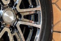 Chrome car wheel Royalty Free Stock Photo