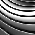 Chrome color geometry gray 3d abstract metal strip background. Beautiful shapes bending lines chrome color