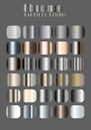 Chrome color gradient palette