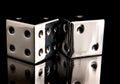 Chrome Dice Royalty Free Stock Photo