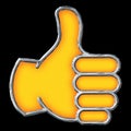 Chrome Emoji Thumbs Up on black