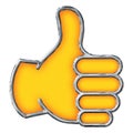 Chrome Emoji Thumbs Up on white