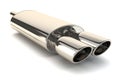 Chrome exhaust pipe Royalty Free Stock Photo