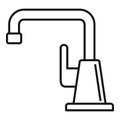 Chrome faucet icon, outline style