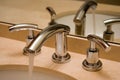 Chrome faucet in luxury bathroom Royalty Free Stock Photo