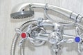 Chrome faucet with showerhead