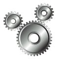 Chrome gears isolated design Royalty Free Stock Photo