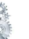 Chrome gears on white Royalty Free Stock Photo