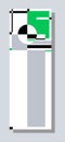 Chrome green vertical web banner templates. Avantgarde graphic style set. Vector illustration
