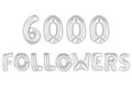 Six thousand followers, chrome grey color