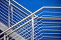 Chrome handrails and stairs