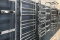 Chrome heated towel rails of different types and designs