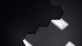 Chrome hexagons grid template background