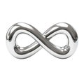 Chrome Infinity Symbol Sculpture. Representation Of Eternity And Limitlessness In Modern Design Isolated On Transparent Royalty Free Stock Photo