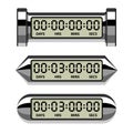 Chrome LCD counter - countdown timer