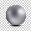 Realistic dark pearl. Spherical 3D orb for decoration. Jewelry gemstone Royalty Free Stock Photo