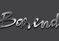 Chrome metal 3D name design of Barend on grey background. Royalty Free Stock Photo