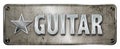 Chrome/metallic 'Guitar' banner