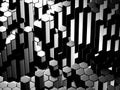 Chrome Metallic Hexagon Glossy Futuristic Background Royalty Free Stock Photo