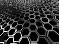 Chrome Metallic Hexagon Glossy Futuristic Background Royalty Free Stock Photo