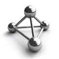 Chrome molecule Royalty Free Stock Photo