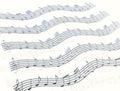 Chrome Music Notes & Stave Royalty Free Stock Photo
