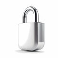 Chrome Padlock Security Icon 3d Render Royalty Free Stock Photo
