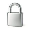 Chrome Padlock: Security, Privacy, Protection Icon Royalty Free Stock Photo
