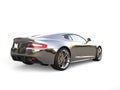 Chrome plated modern luxury sports car - tail view