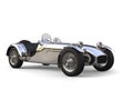 Chrome plated vintage sport open wheel racing car Royalty Free Stock Photo