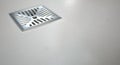 Chrome Shower Floor Drain Closeup Royalty Free Stock Photo