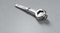 Chrome spanner with nut closeup macro Beautiful art 1690447130734 6