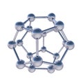 Chrome spherical molecular structure Royalty Free Stock Photo