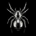 Chrome Spider: Metallic Tarantula 3d Render Royalty Free Stock Photo