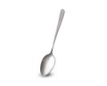 Chrome spoon on isolated white background,